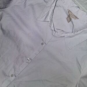 H&M Light Gray Button Up Long Sleeve Shirt Women's XL Casual Business Office‎